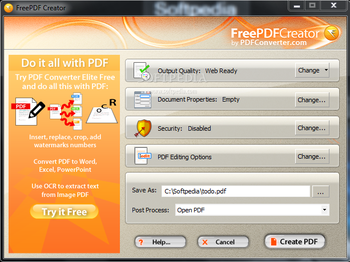 FreePDF Creator screenshot 2