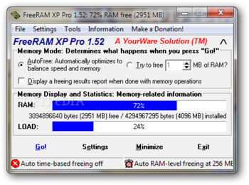 FreeRAM XP Pro screenshot