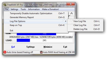 FreeRAM XP Pro screenshot 2