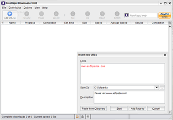 FreeRapid Downloader screenshot