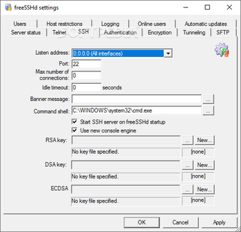 freeSSHD screenshot 7