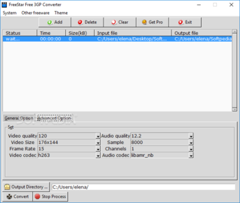 FreeStar 3GP Converter screenshot 2
