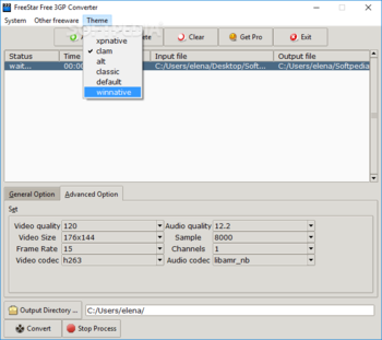 FreeStar 3GP Converter screenshot 3