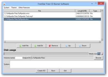FreeStar CD Burner Software screenshot