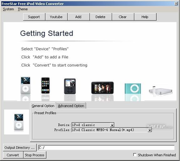 FreeStar Free iPod Video Converter screenshot 3