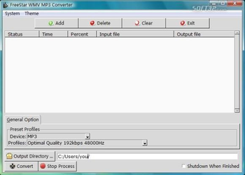FreeStar Free WAV MP3 Converter Freeware screenshot 2