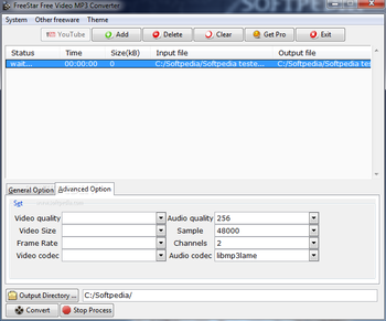 FreeStar Video MP3 Converter screenshot 2