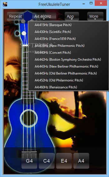 FreeUkuleleTuner screenshot 2