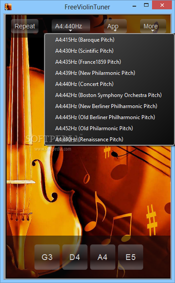 FreeViolinTuner screenshot 2