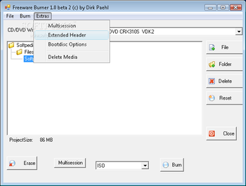 Freeware Burner screenshot 2