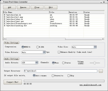 Freez iPod Video Converter screenshot