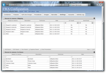 Freezer Web Access screenshot 12