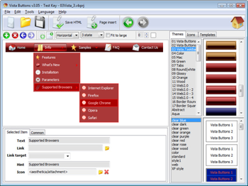 Frontpage Menu Add In screenshot