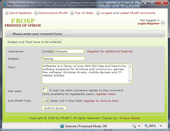 FRoSP Internet Explorer Toolbar screenshot 3