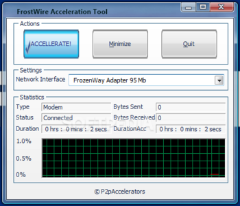 FrostWire Acceleration Tool screenshot