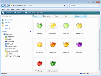 Fruity Hearts Icons screenshot