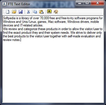 FTE Text Editor screenshot