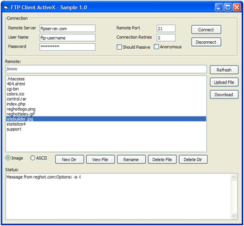 FTP Client ActiveX (OCX) screenshot