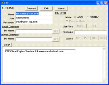 FTP Client Engine for PowerBASIC screenshot 3