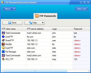 FTP Password Recovery Master screenshot 3