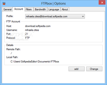 FTPbox Portable screenshot 4