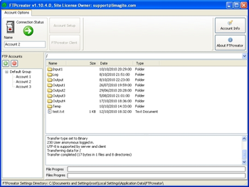 FTPcreator Lite screenshot