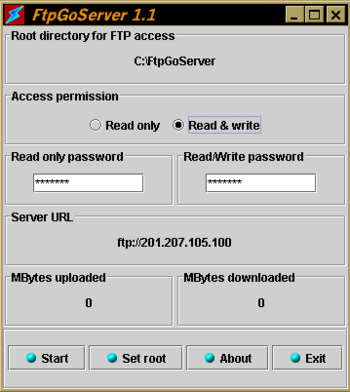 FtpGoServer screenshot