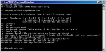 Ftpmirror screenshot