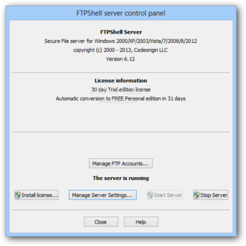 FTPShell Server screenshot