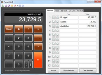FuegoCalc screenshot