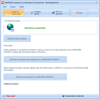 FUJITSU Laptop to Hotspot Converter screenshot
