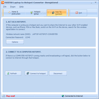 FUJITSU Laptop to Hotspot Converter screenshot 3