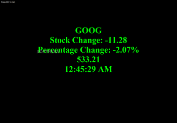 Full Screen Stock Quote Display Software screenshot 2