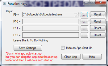 Function Keys screenshot