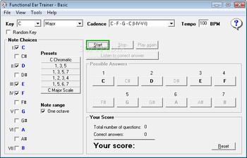 Functional Ear Trainer Basic screenshot