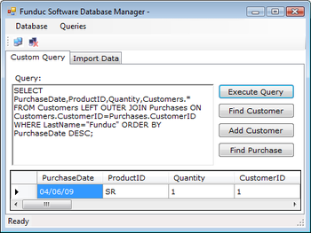 Funduc Software Database Manager screenshot