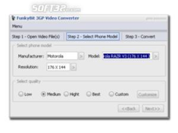 FunkyBit 3GP Video Converter screenshot
