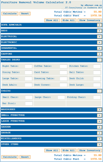 Furniture Removal Volume Calculator screenshot 5