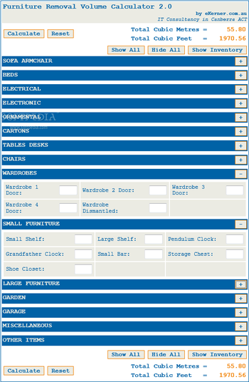 Furniture Removal Volume Calculator screenshot 6