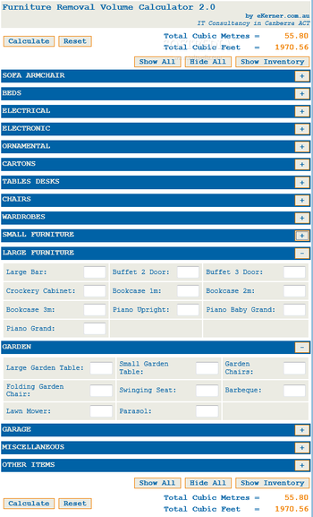 Furniture Removal Volume Calculator screenshot 7