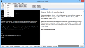 Fusion HTML Editor screenshot 2