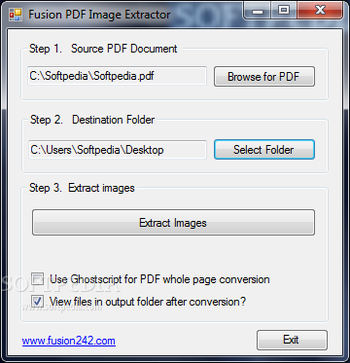 Fusion PDF Image Extractor screenshot