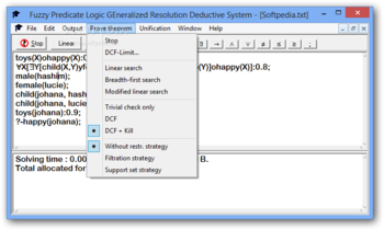 Fuzzy Predicate Logic GEnerealized Resolution Deductive System screenshot 3