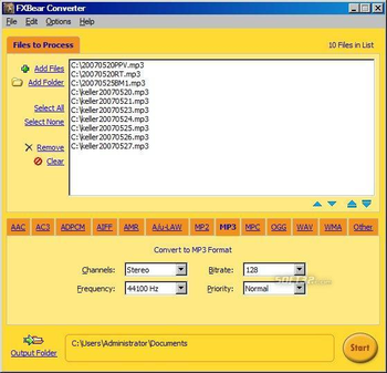 FXBear WMA MP3 OGG AAC Audio Converter screenshot 3