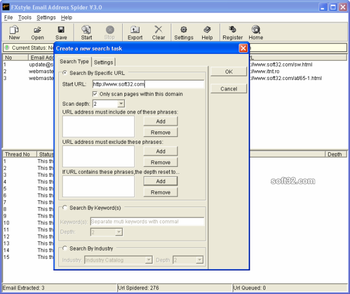 FXstyle Email Address Spider screenshot 3