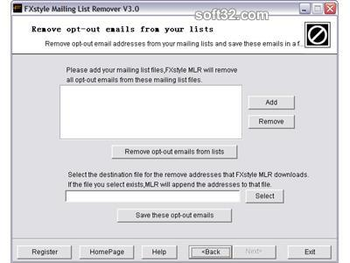 FXstyle Mailing List Remover screenshot 2