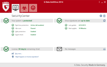 G DATA AntiVirus screenshot