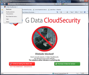 G Data CloudSecurity screenshot