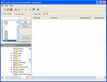 G-Lock Temp Cleaner screenshot