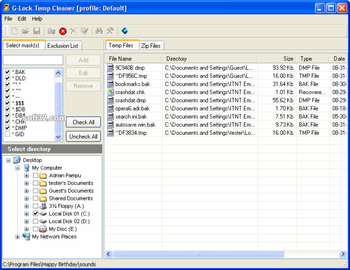 G-Lock Temp Cleaner screenshot 3